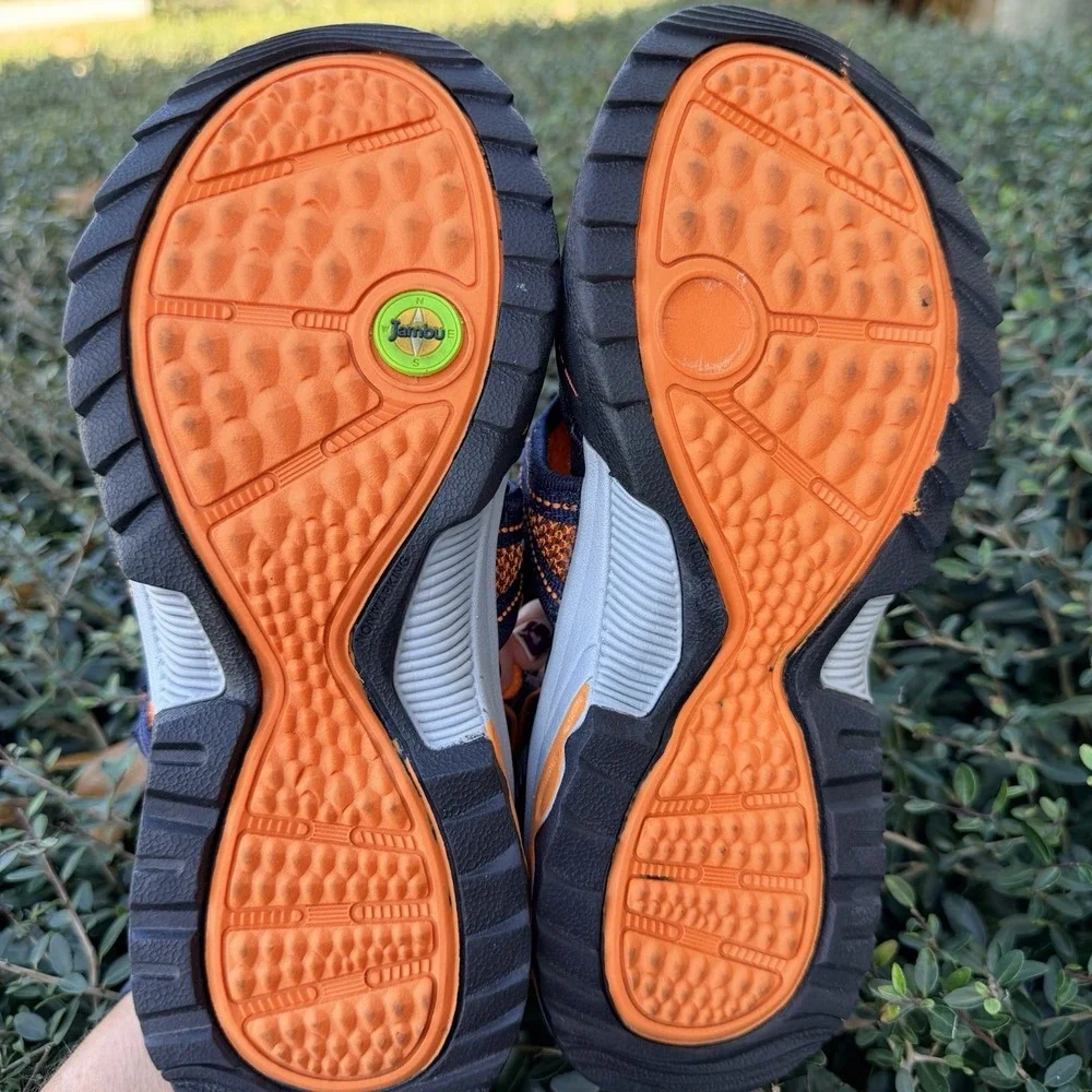 Jambu Piranha Closed-toe Sandals Water Shoes Hiking Navy Orange Kids Sz 3‎